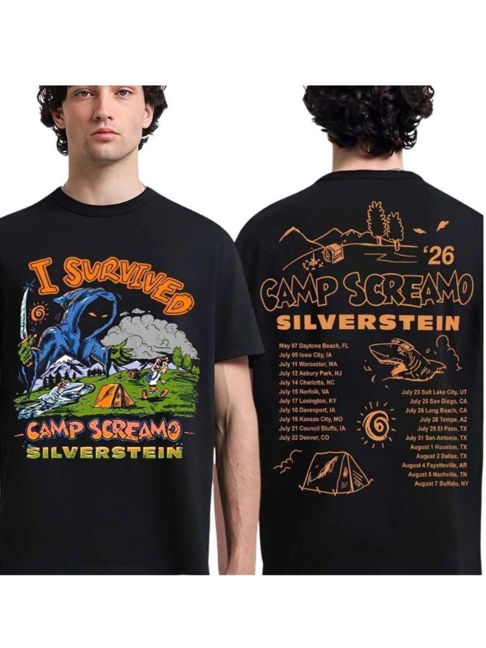 Silverstein Camp Screamo North America Tour 2026 Graphic Tee